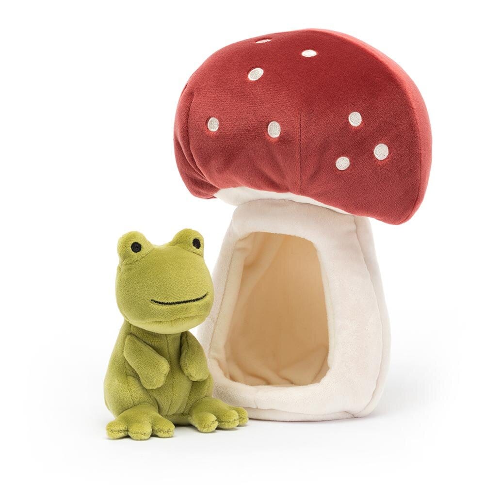 Jellycat - Frø i svampehus 21 cm