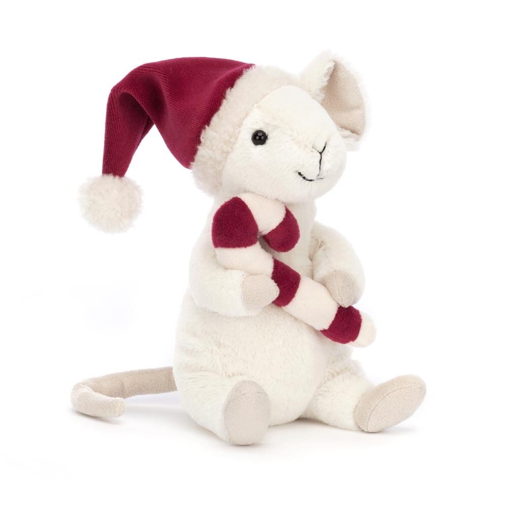 Jellycat - Merry Mouse med candycane 18 cm