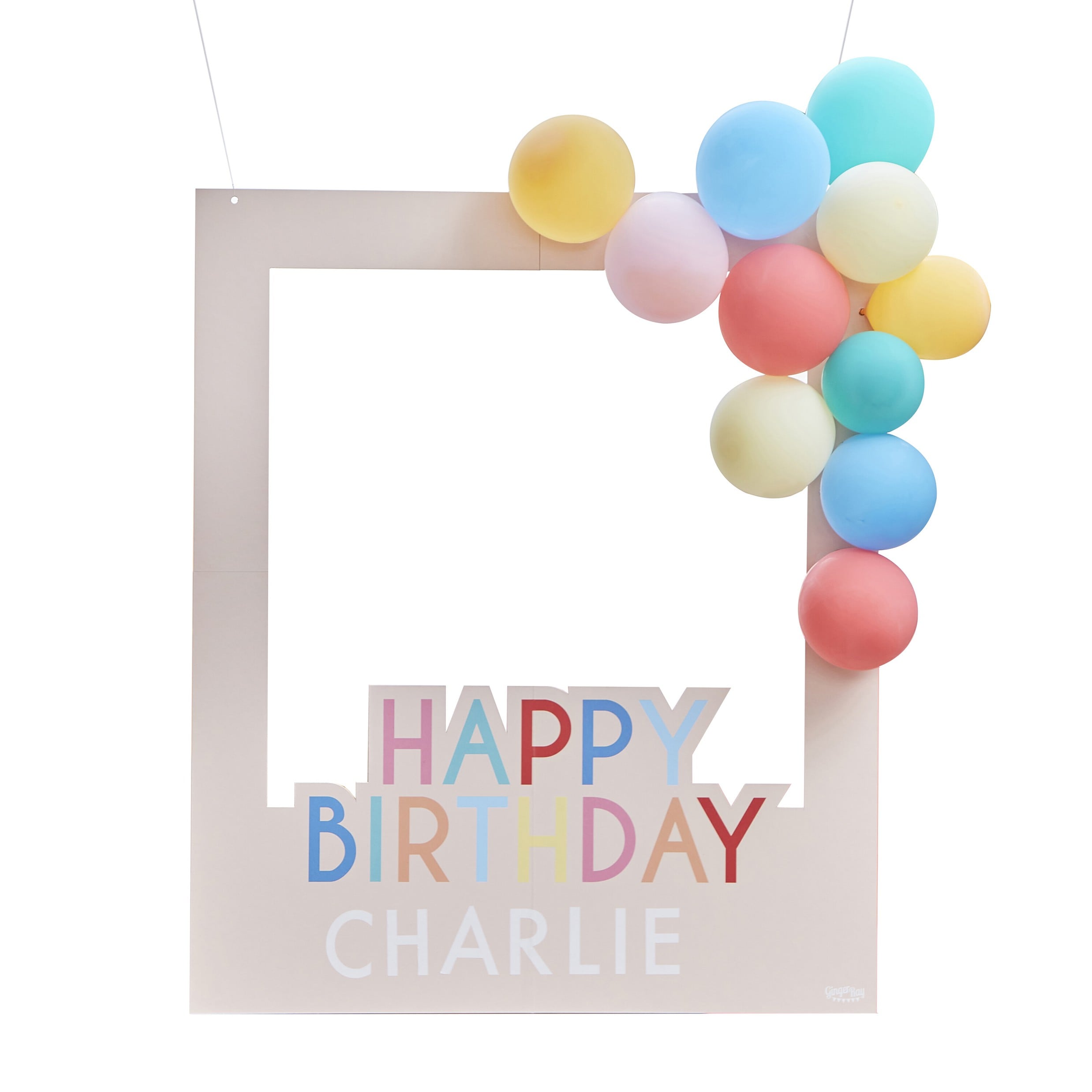 DIY Happy Birthday Fotoramme med balloner
