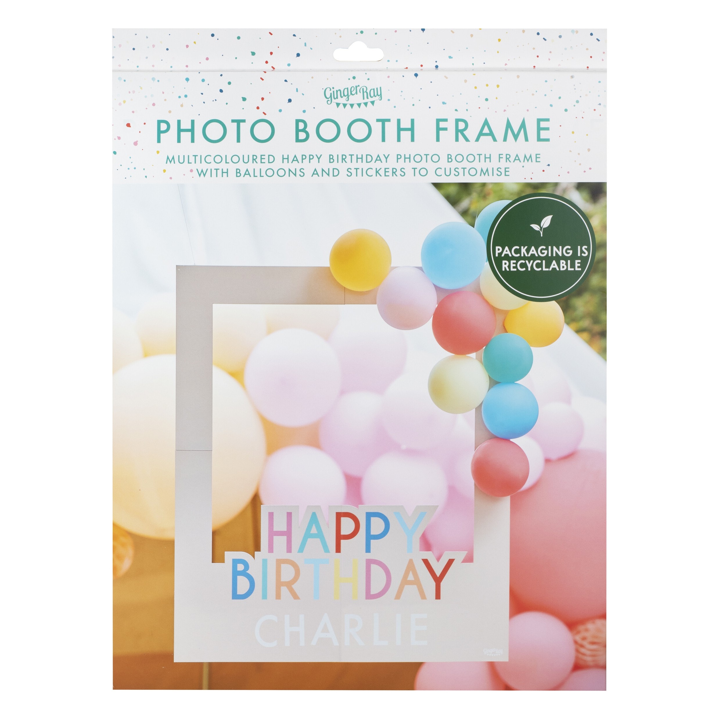DIY Happy Birthday Fotoramme med balloner