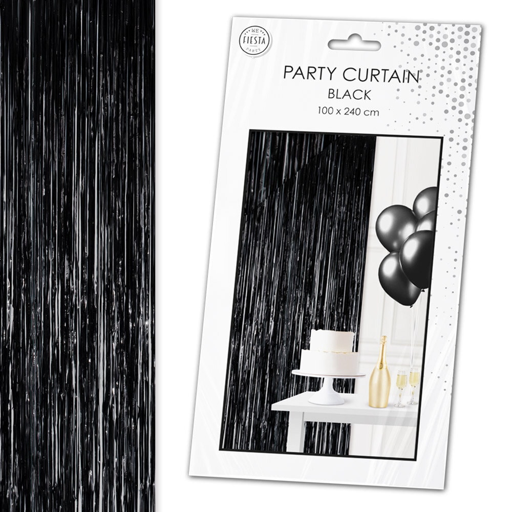 Backdrop Glimmerforhæng Sort 100 x 240 cm