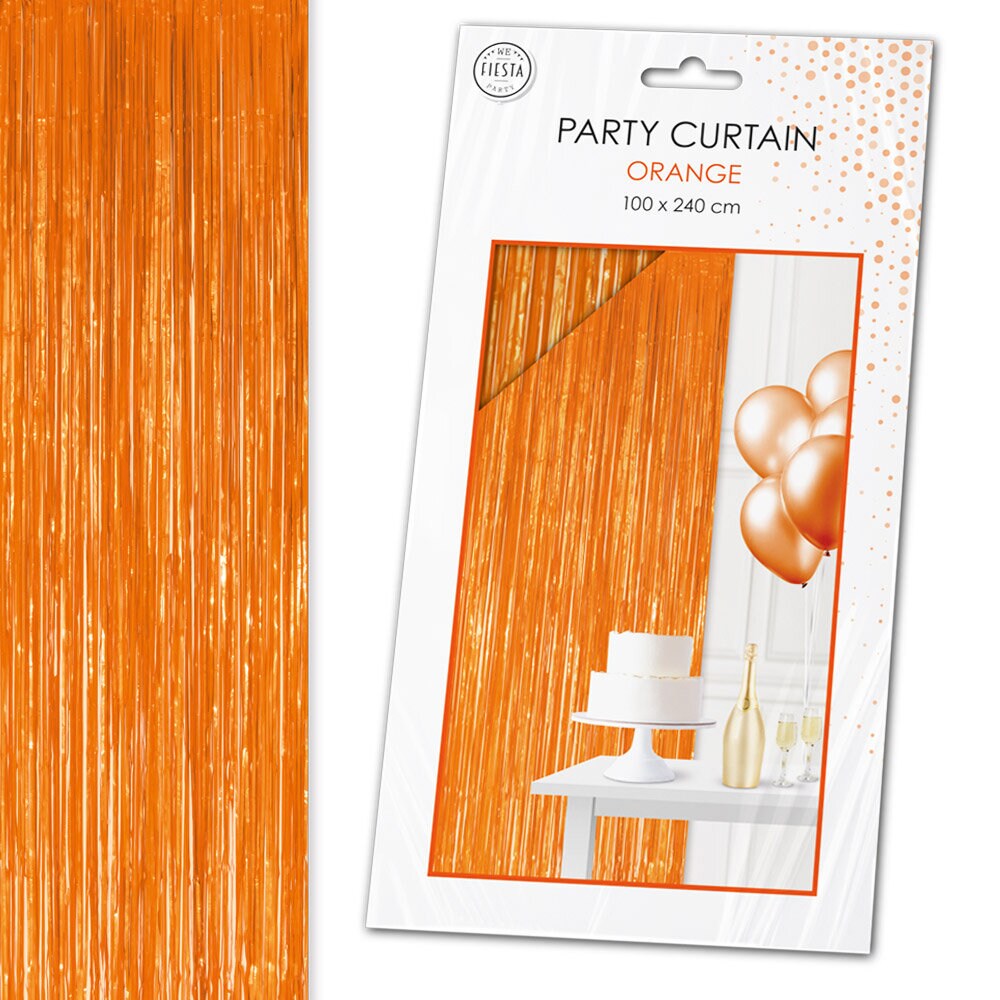 Backdrop Glimmerforhæng Orange 100 x 240 cm