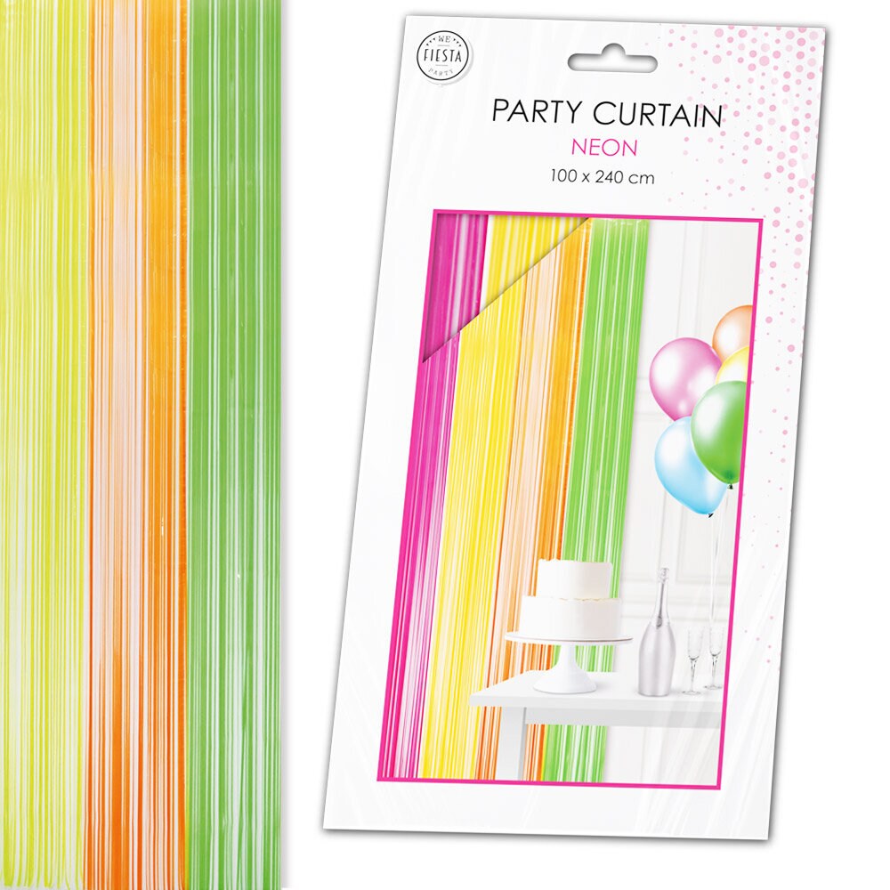 Backdrop Glimmerforhæng Neonfarver 100 x 240 cm