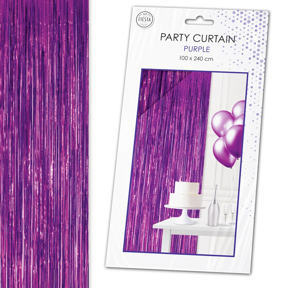 Backdrop Glimmerforhæng Mørkelilla 100 x 240 cm