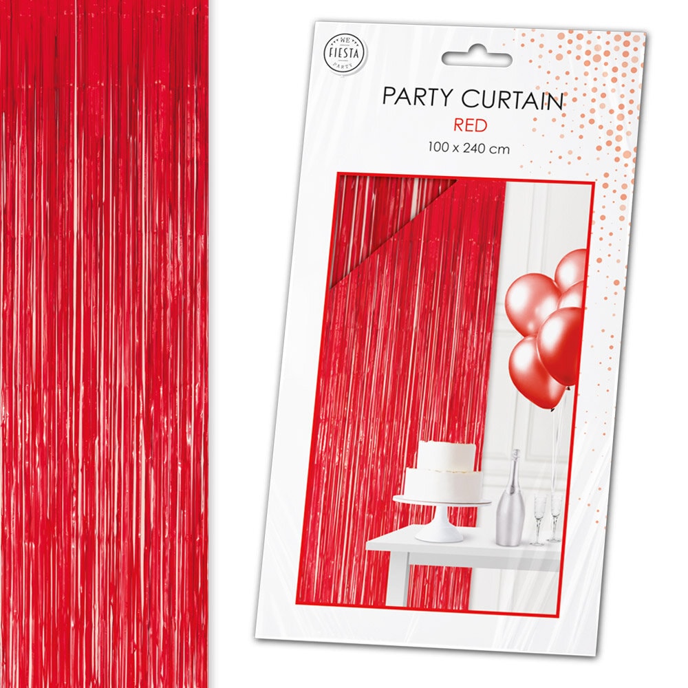 Backdrop Glimmerforhæng Rødt 100 x 240 cm