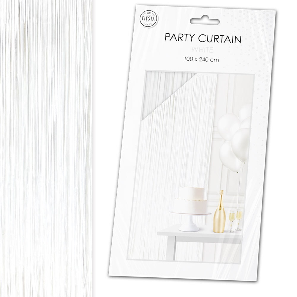 Backdrop Glimmerforhæng Hvidt 100 x 240 cm