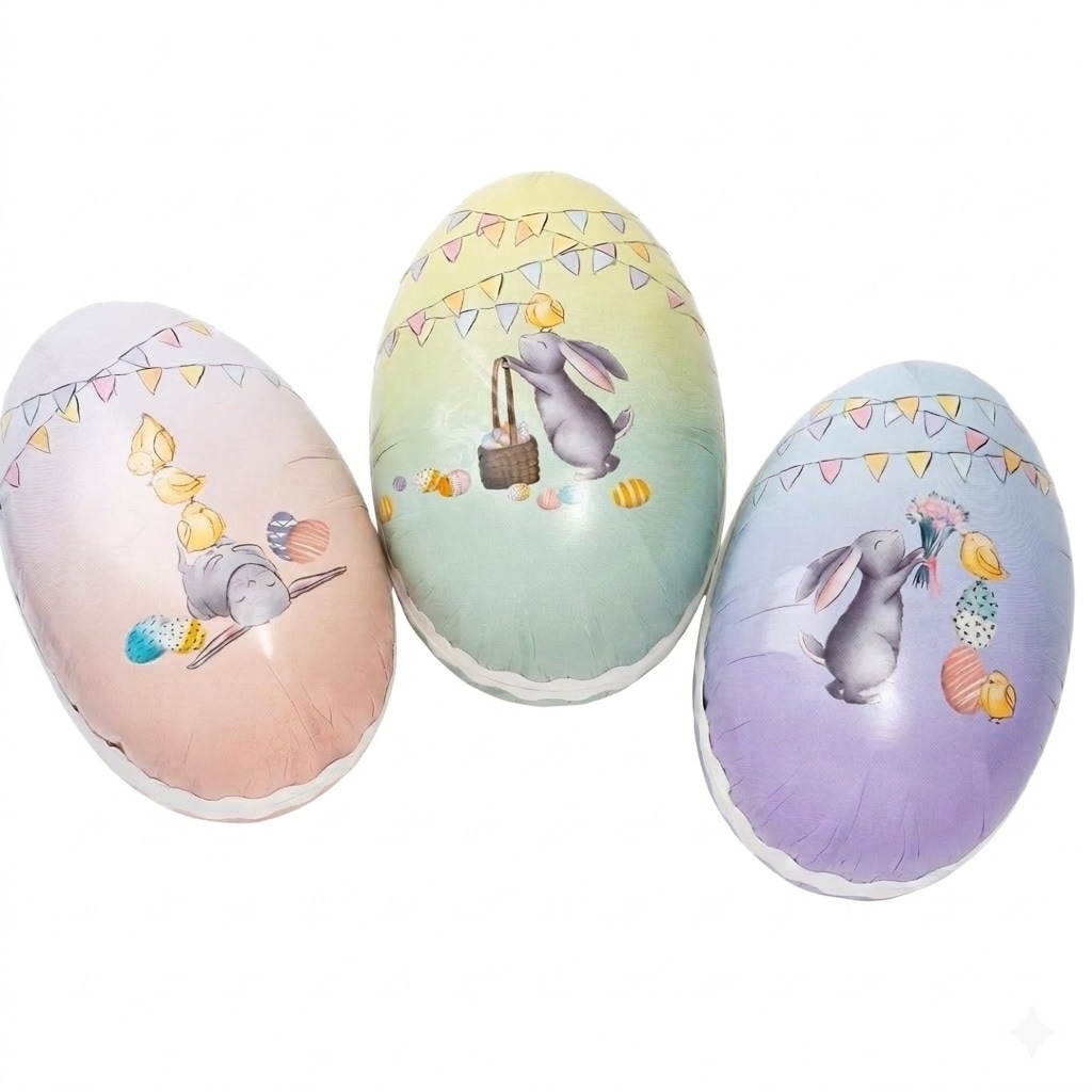 Påskeæg i pastelfarver 15 cm