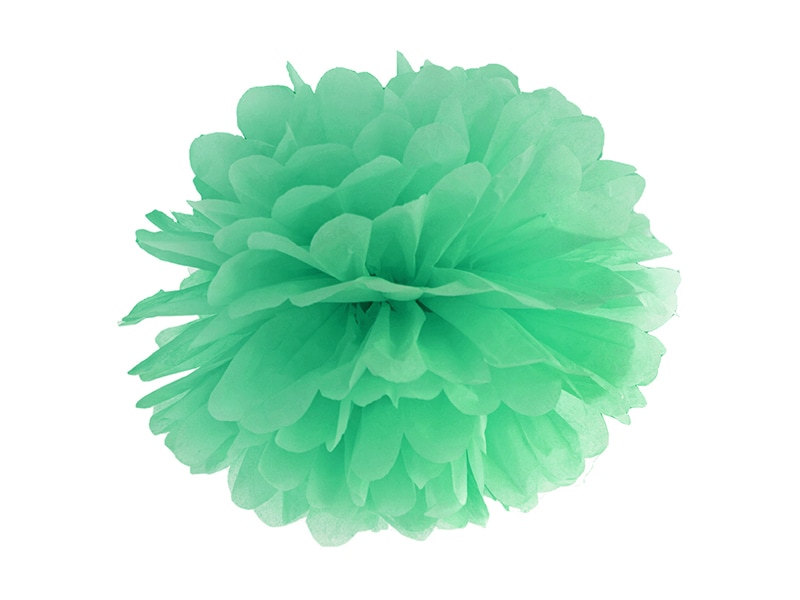 Pom pom boll i en mintgrøn farve 35 cm