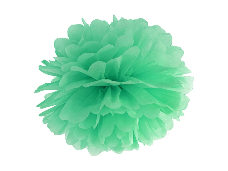 Pom pom boll i en mintgrøn farve 35 cm