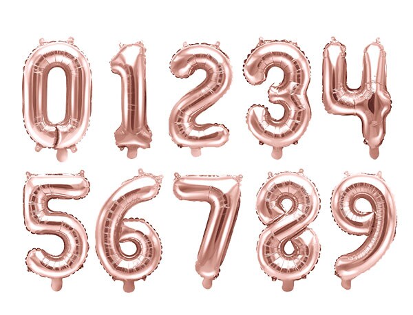 Talballoner i Rosaguld 35 cm