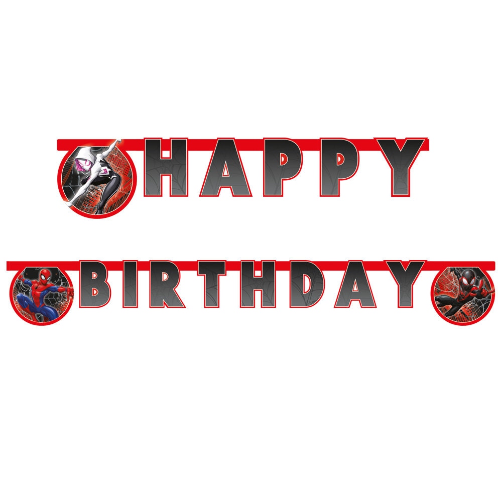 Spiderman Guirlande Happy Birthday