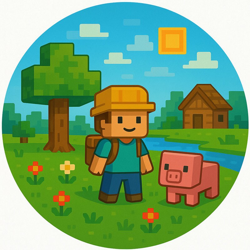 Pixelverden Sukkerprint 20 cm