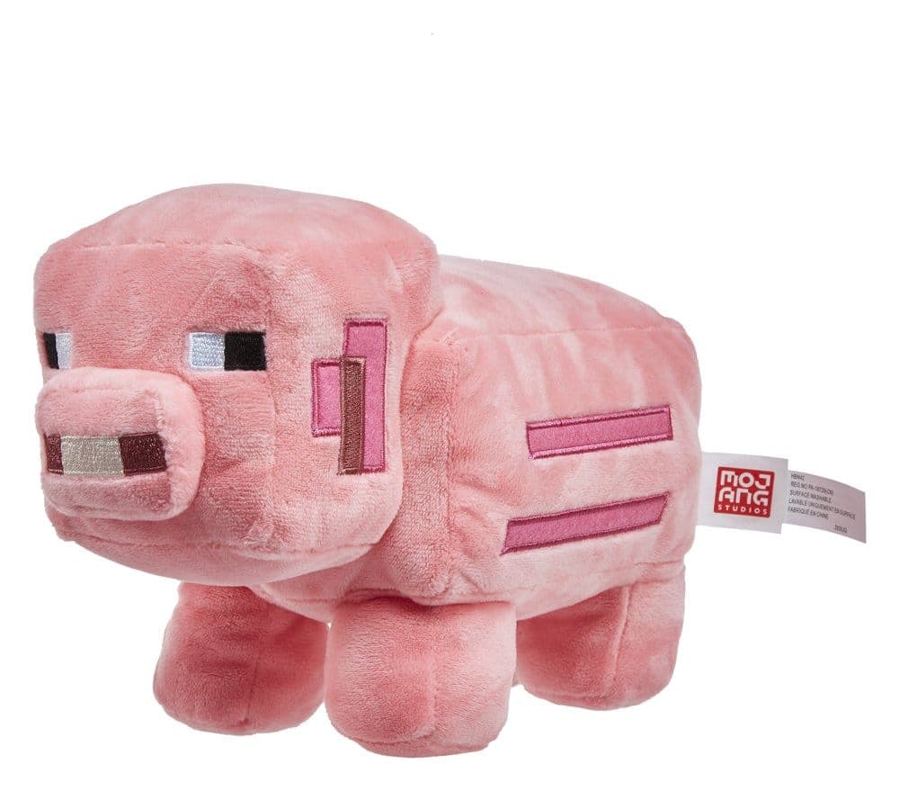 Minecraft Bamse Lyserød Gris 20 cm