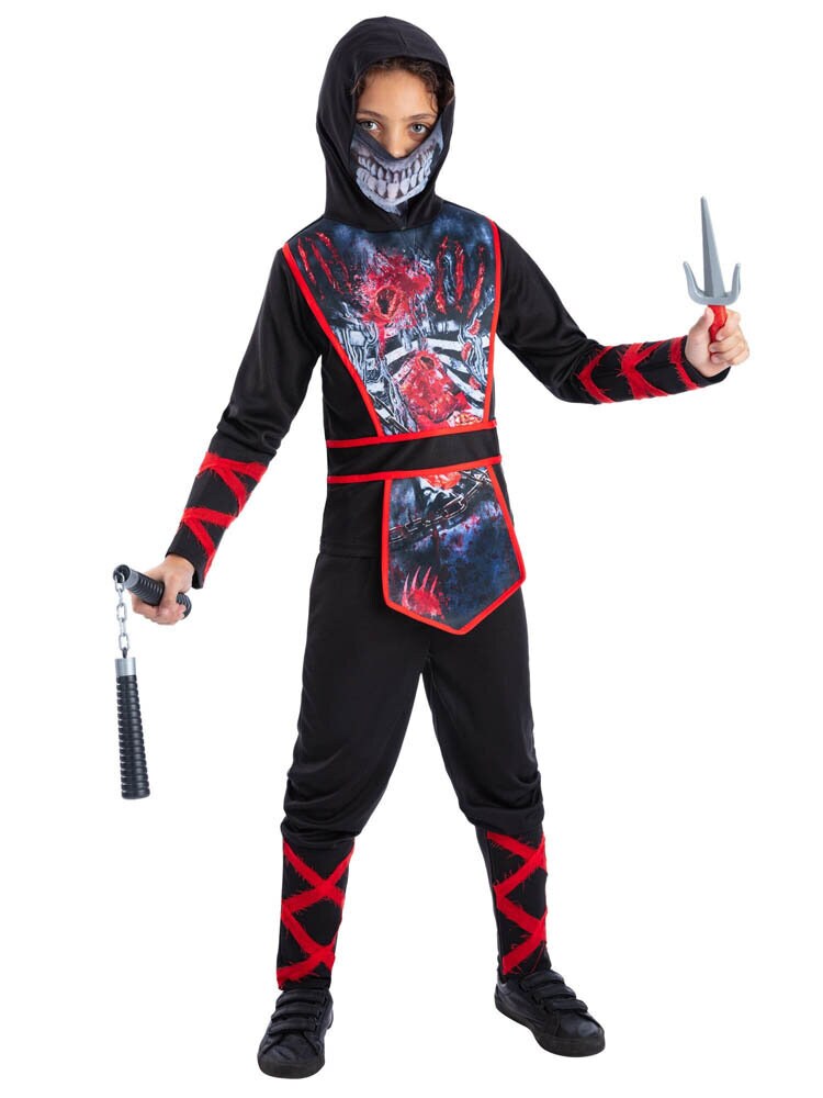 Zombie Ninja Kostume 4-6 år